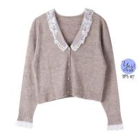 ราคา เสื้อคลุมคาดิแกนสาวอวบ อก 38 50 นิ้ว คาดิแกนไหมพรมเนื้อดี แต่งปกลูกไม้ สีครีม สีน้ำตาล YPS 117 (20016507020)