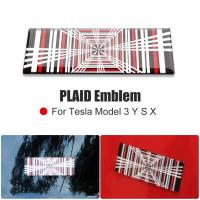 ราคา Jpki สติ๊กเกอร์ลายตารางสำหรับติดรถสติ๊กเกอร์ตกแต่งรถมีตัวอักษรอลูมิเนียมสำหรับ Tesla Model 3 S X Y อุปกรณ์เสริม2023 (19481515811)