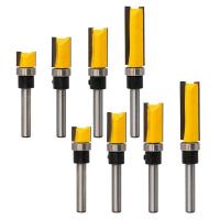 ราคา 8Pcs Flush Trim Router Bits Top Bearing Router Bit 1 4 Inch Shank Straight Pattern Template Router Bit (12995793127)