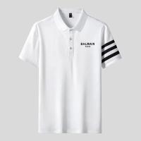 ราคา ต้นฉบับ BALMAIN PARIS ฤดูร้อนผู้ชาย Colorblock แขนสั้นปกเสื้อโปโลคลาสสิกลายแขนสั้นเสื้อยืดที่เรียบง่ายอเนกประสงค์ธุรกิจเสื้อโปโล (17549192771)