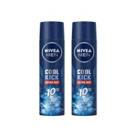 ราคา NIVEA MEN Deo Cool Kick Body Spray นีเวีย ดิโอ คูล คิก บอดี้ สเปรย์ สเปรย์ระงับกลิ่นกาย 150ml 2กระป๋อง (20059892501)
