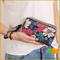 ราคา FASHION กระเป๋าสตางค์ 3 ช่อง กระเป๋าใส่มือถือ กระเป๋าผ้า คล้องมือ ladies bag FASHION (18612773147)