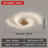 ราคา โคมระย้า Led สไตล์นอร์ดิก โคมไฟระย้าโมเดิร์น โคมไฟระย้าห้องนั่งเล่น ไฟระย้า ทองดำ (19936258279)