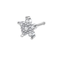 ราคา ZS ต่างหูจมูกทองแดง20G 1ชิ้นหมุดเจาะจมูกรูปตัว L ทำจากสเตนเลสสตีลลายผีเสื้อดอกไม้พลอยเพทายทรงลูกบาศก์เครื่องประดับแบบเจาะแฟชั่น (11968206351)