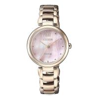 ราคา Citizen Gold Stainless Steel Solar Ladies Watch EM0533 82Y (16600411110)