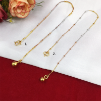ราคา สร้อยข้อเท้าแฟชั่นห้อยกระพรวน สีสามกษัตริย์ 3K ความยาว 9 5 นิ้ว สร้อยข้อเท้าสามกษัตริย์ (8793126560)