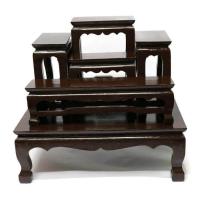 ราคา RTT โต๊ะหมู่บูชาพระ ไม้สักแท้ หมู่ 5 หน้า 4 48 35 สูง45 ซม สีดำ รวมฐาน งานไม้สักทั้งชุด set of altar table (118378542)