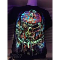 ราคา Rock chang T shirt 4D17ลายหัวกระโหลก เสื้อยืด เรืองแสง ผู้ชาย ไซส์ยุโรป ลายหน้า หลัง (20248548720)