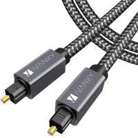 ราคา สาย Digital Optical Audio 10 ฟุต เสียงไร้ที่ติ การเชื่อมต่อที่ปลอดภัย iVanky Slim Braided Digital Audio Optical Cord Toslink Cable for Sound Bar TV PS4 Xbox Samsung Vizio CL3 Rated Grey (7683615245)