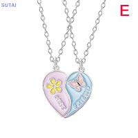 ราคา Lowest price SUTAI 2pcs Rainbow Fashion Best Friends น้ำผึ้งรักคู่จี้สร้อยคอ BFF Gift HO (19888200187)