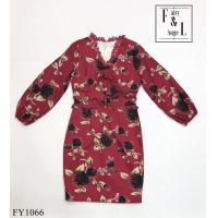 ราคา เดรสสั้นแขนยาว แต่งลูกไม้ S XL ชุดเดรส ชุดไปงาน เดรสสั้น เดรสลายดอก ชุดออกงานกลางคืน ชุดทำงาน ชุดออกงาน งานป้าย FY1066 (12503474532)