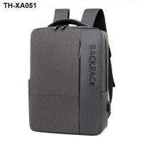 ราคา New mens backpack large capacity business waterproof USB charging 15 6 inch laptop bag (19607487458)