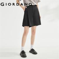 ราคา GIORDANO Women Shorts High Waist Pleated Fashion Shorts Solid Color Simple Comfort Summer Fashion Casual Drape Shorts 05403321 (18555863436)
