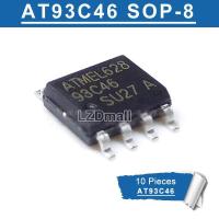 ราคา 10Pcs AT93C46 SOP 8 93C46 AT93C46 10SU 2 7 SOP8หน่วยความจำ SMD Serial EEPROM ชิป IC ใหม่ Original (16685507405)