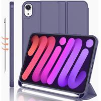 ราคา iMieet New iPad Mini 6 Case 8 3 Inch2021 Model iPad Mini 6th Generation Case with Pencil Holder Support iPad 2nd Pencil Charging Pair Trifold Stand Smart Case with Soft TPU BackLavender (15365725889)