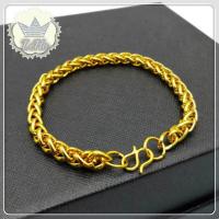 ราคา จุดประเทศไทย สร้อยข้อมือทอง สี่เสา ยาว 20CM ข้อมือทองคำแท้ น้ำหนัก 3บาท ผลิตจากเศษทองเยาวราช jewelry for men สร้อยข้อมือโซ่ กำไลคู่ ข้อมือ1สลึง ชุบด้วยเศษทอง งานเคลือบแก้ว สร้อยข้อมือทองคำแท้2สลึง สร้