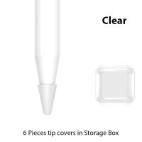 ราคา 6แพ็ ฝาครอบปลายดินสอซิลิโคนกันลื่น คสำหรับ Apple Pencil 1 Pencil 2 Nib Protector Silicone Tip Cover (11966158390)