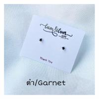 ราคา iam silver925 ต่างหูเงินแท้ฝังเพชรCzรูปดาว ขาไก่ดาว3x3mm (17698268374)