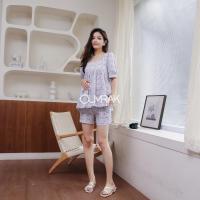 ราคา ไม่ต้องรีด มีซับใน ให้นมได้ ชุดเซ็ตคลุมท้อง เสื้อ กางเกงขาสั้น ผ้าชีฟอง (19491385897)