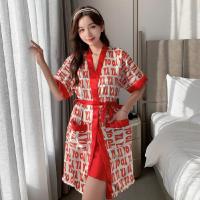 ราคา ชุดนอนผ้าไหมสำหรับผู้หญิงชุด Much99ใส่ในบ้าน2ชิ้นเสื้อคลุมอาบน้ำชุดนอนผ้าไหมชุดห้อยเซ็กซี่ลูกไม้กลวงสไตล์เกาหลีสำหรับฤดูใบไม้ผลิ ฤดูร้อน (19414950373)