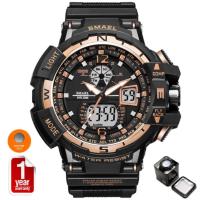 ราคา SMAEL นาฬิกาข้อมือผู้ชาย กันน้ำ100 รับประกัน1ปี 2ระบบ Sport Digital LED Analog รุ่น SM1376 พร้อมกล่องเหล็ก SMAEL (1496526246)