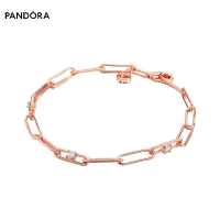ราคา Pandora Rose Gold Bracelet สร้อยข้อมือทองคำสำหรับผู้หญิงPandoraˉ rose gold bracelet female 2021 young new style simple design high sense chain bracelet (20286465313)