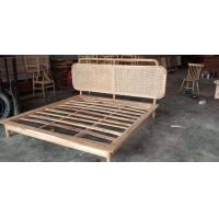 ราคา ส่งฟรี เตียงนอนไม้สัก หวายสานแท้ 5 และ 6 ฟุต teak wood rattan 3 5 5 6 feet size bed สไตล์มินิมอล เตียง เตียงไม้สัก เตียงหวายแท้ เตียงนอน6 ฟุต (20490771685)