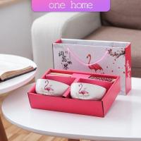 ราคา One Home ชุดชาม และตะเกียบสไตล์ญี่ปุ่น พร้อมพิมพ์สี ชามเซรามิก เป็นของขวัญก็น่ารัก tableware set (13205013878)
