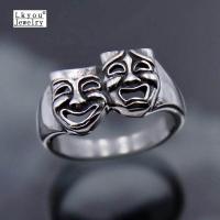 ราคา Lkyou เครื่องประดับผู้ชายสไตล์ใหม่ล่าสุดแหวนทรงหน้ายิ้มแนวพังก์ฮิปฮอปหรูหรา (11400147993)