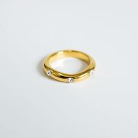 ราคา Mad Creation Club Skinny Gem Ring Gold and Silver แหวนเงิน 925 ชุบทอง 18K (14798533354)