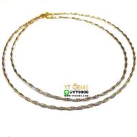 ราคา สร้อยคอโชคเกอร์ 2 กษัตริย์ เกลียว 2 เส้น สร้อยคออิตาลี สร้อยคอเงินแท้ ยาว 16 นิ้ว หนา 2 มม YTG 9469 (17415812173)