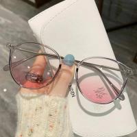 ราคา 4 0ถึง 1 0 แว่นสายตาสั้นบลัชผู้หญิงสายตาสั้นแว่นตากรอบสีน้ำตาลทรงกลมแว่นตาคอมพิวเตอร์เกรด (15337706378)