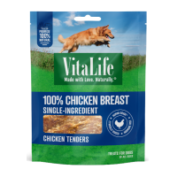 ราคา Vitalife Chicken Mini Tenders ขนมสุนัข อกไก่อบแห้ง 170กรัม และ 400กรัม ถุงซิป สำหรับสุนัขพันธุ์เล็ก และพันธุ์ใหญ่ ขนมสุนัข หอมๆกรอบๆ ช่วยขัดฟัน (19476065900)