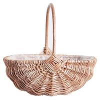 ราคา 1 PCS Handwoven Flower Girl Basket with Handle Empty Wicker Picnic Basket Wedding Flower Girl Baskets (19919403137)