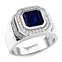 ราคา แฟชั่นของผู้ชายLuxuryเครื่องประดับอัญมณีแหวนไพลินแหวนแต่งงานแหวนเพชรหมั้นแหวนเครื่องประดับ (5091532028)