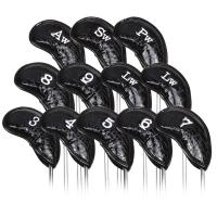 ราคา ปลอกหุ้มหัวไม้กอล์ฟชุดเหล็กลายหนังจระเข้ แพ็ค 10 ชิ้น Golf head cover set CVI003 (9419390494)