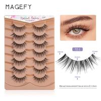 ราคา MAGEFY 7 Pairs 3D Eyelashes Extension Full Set Original Reusable Waterproof False Eyelashes 100 Handmade Fake Eyelashes (17496625085)