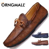 ราคา ORNGMALL รองเท้าหนังโลฟเฟอร์ผู้ชายรองเท้าโลฟเฟอร์โบ๊ทชูส์ทรงลำลองสวมใส่สบาย (549604649)