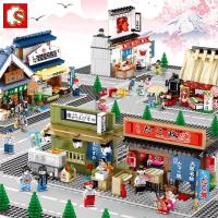 ราคา SEMBO วิวถนนบล็อกตัวต่อญี่ปุ่นวิวถนนปู Doro Pancakeชุดร้านค้า3D DIY ชุดของเล่น601069 74 Legoe (5509970910)