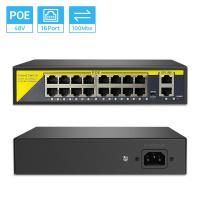 ราคา Hamrol 48V 16 Ports POE Switch Ethernet 10 100Mbps IEEE 802 3 af at for IP Camera CCTV Security Camera System Wireless AP ft (8723063630)