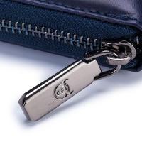 ราคา BULLCAPTAIN Leather Men Wallet Card Pack Zipper Card Case Holder Credit Card Bag Short Coin Purse (20128537318)