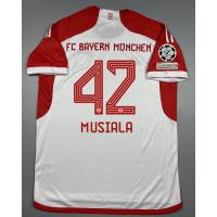 ราคา เสื้อบอล แฟนบอล บาเยิร์น มิวนิค เหย้า 2023 24 Bayern Munich Home 42 MUSIALA อาร์มแชมเปี้ยนลีค (20513706185)