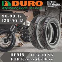 ราคา DURO HF918 ขนาด 90 90 17 130 90 15 TUBELESS FOR Kawasaki Boss ปี22 (17696312226)