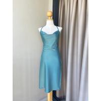 ราคา Summer dress เดรสซาตินตินเชือกผูกหลัง เดรสไปทะเล ชุดไปทะเล (19088290286)