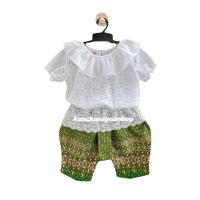 ราคา ชุดไทยเด็ก ชุดไทยเด็กผู้หญิง ชุดไทยโจงกระเบนเด็ก ชุดไทยใส่ไปโรงเรียน ชุดไทยเด็กโต เสื้อลูกไม้ โจงกระเบน (14291992884)