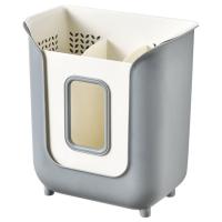 ราคา ชั้นวางตัวจัดการส้อมในครัวแบบกลวงทรงตะเกียบสำหรับทำให้สะเด็ดน้ำที่ใส่ช้อนส้อมช้อนหลอดที่เก็บพลาสติกภาชนะสำหรับวางในบ้าน (21198062725)