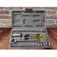 ราคา ชุดประแจชุดบล็อก 40ชิ้น 2หุน 1 4 ชุดประแจ ชุดประแจบล็อก ชุดประแจครบชุด ชุดประแจช่าง ชุดประแจบล็อค ชุดประแจปากตาย (3695342037)