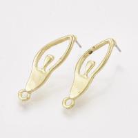 ราคา 5 10 pc Alloy Stud Earring Findings with ABS Plastic Imitation Pearl and 925 Sterling Silver Pins with Loop Carved with S925 Light Gold 17 5x14mm Hole 2mm Pin 0 6mm (15338093174)