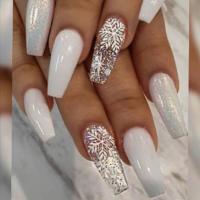 ราคา เล็บปลอม24ชิ้นพร้อมกาวแบบยาวทรงหอยมุกฝรั่งเศสสีฟ้าท้องฟ้าสีขาวรูปแบบเมฆกดบนเล็บเทียมเคล็ดลับเล็บ (15964332768)