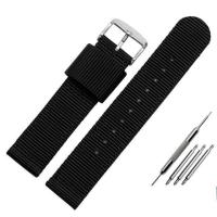 ราคา สายนาฬิกาไนลอนสำหรับ BRISTON DW Timex 18 20 22 24มม สร้อยข้อมือผ้าใบหนากีฬากันน้ำเปลี่ยนสายนาฬิกาสบาย (16193465466)